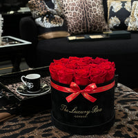 Luxury Red infinity Roses in Box delivered gift for her