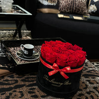 Luxury Red infinity Roses in Box delivered gift for her