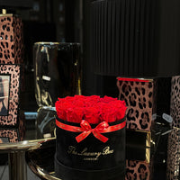 Luxury Red infinity Roses in Box delivered gift for her