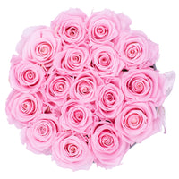 pink eternity roses blue box
