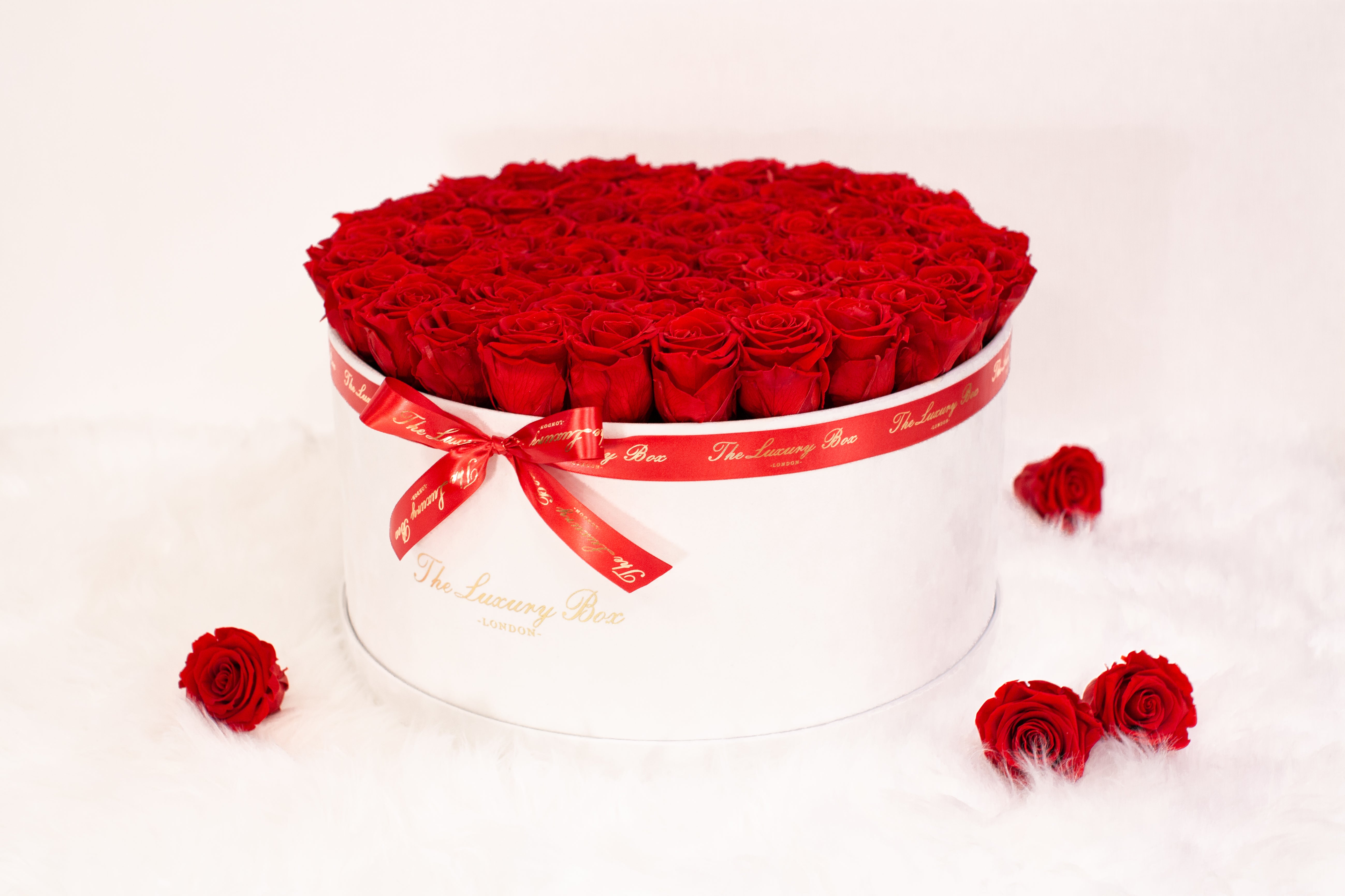 Red Eternity Roses In Black Box Roses Delivered Rose Bouquet The