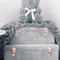 grey rose teddy bear home decor