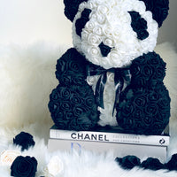 Panda Rose Bear with Ribbon 40 cm. | Stylish Gift for Him or Her, Ideal for Special Occasions
