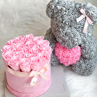 valentine's day gift set rose bear and eternity rose box that last for years