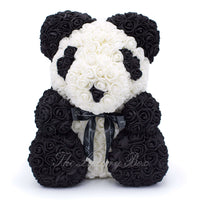 Panda Rose Bear with Ribbon