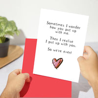 ‘Sometimes I Wonder ❤️ Valentines Card