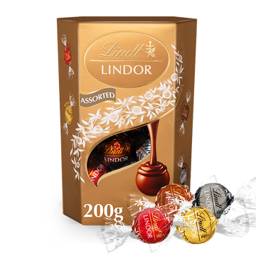 Lindt LINDOR Assorted Chocolate Truffles Box 200g