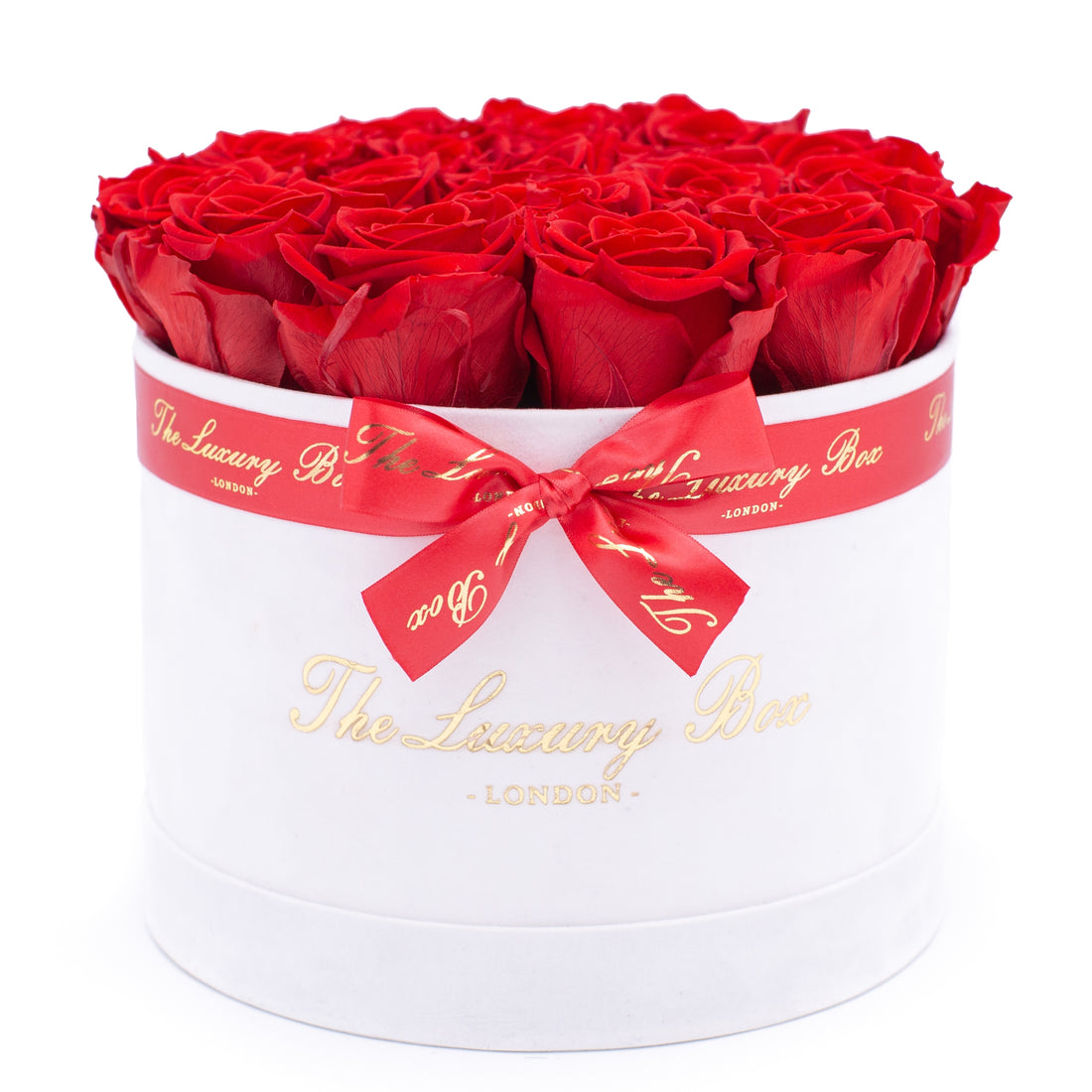 Red Eternity Roses In White Box | The Luxury Box London | Infinity Roses