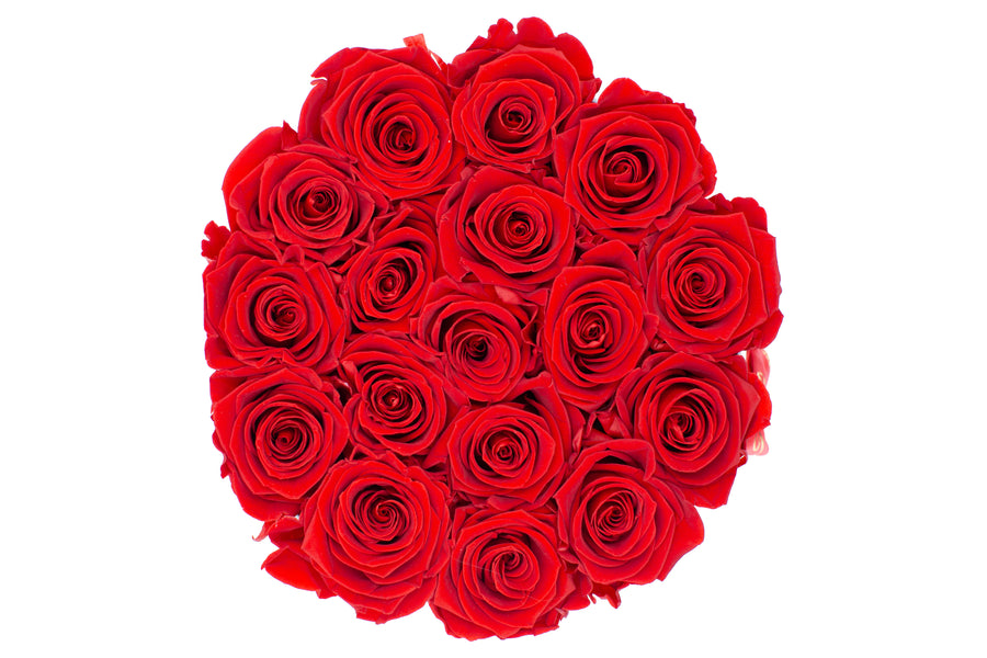 Christmas gift for her red infinity roses in a box