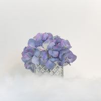 purple luxury artificial flowers in vase for home decoration