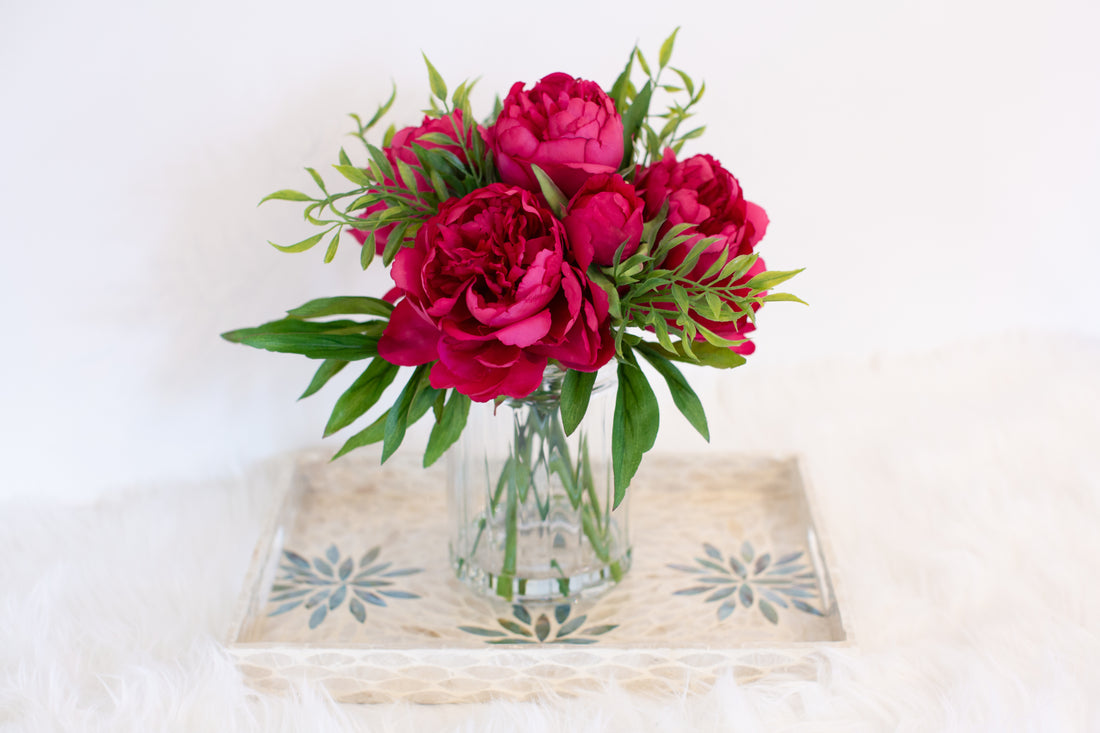 luxury home decor statement piece artificial flowers in vase