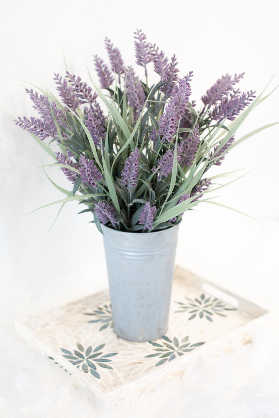 artificial lavender plant in pot for home decoration idea