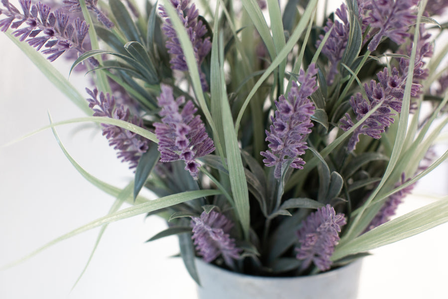 artificial lavender plant in pot for home decoration
