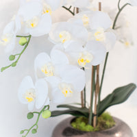 luxury artificial orchid plant in pot for home decoration