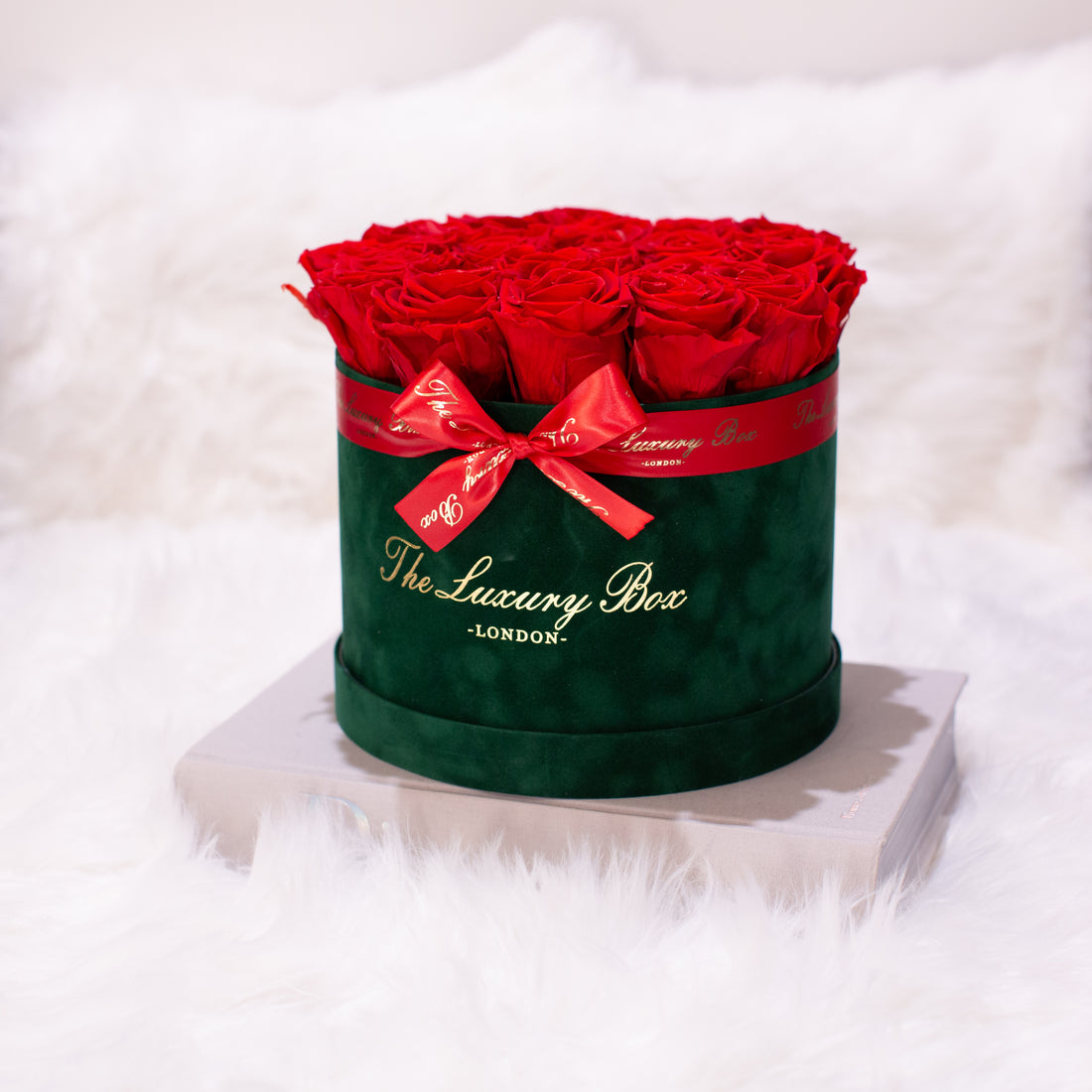 customised personalised infinity roses in a box