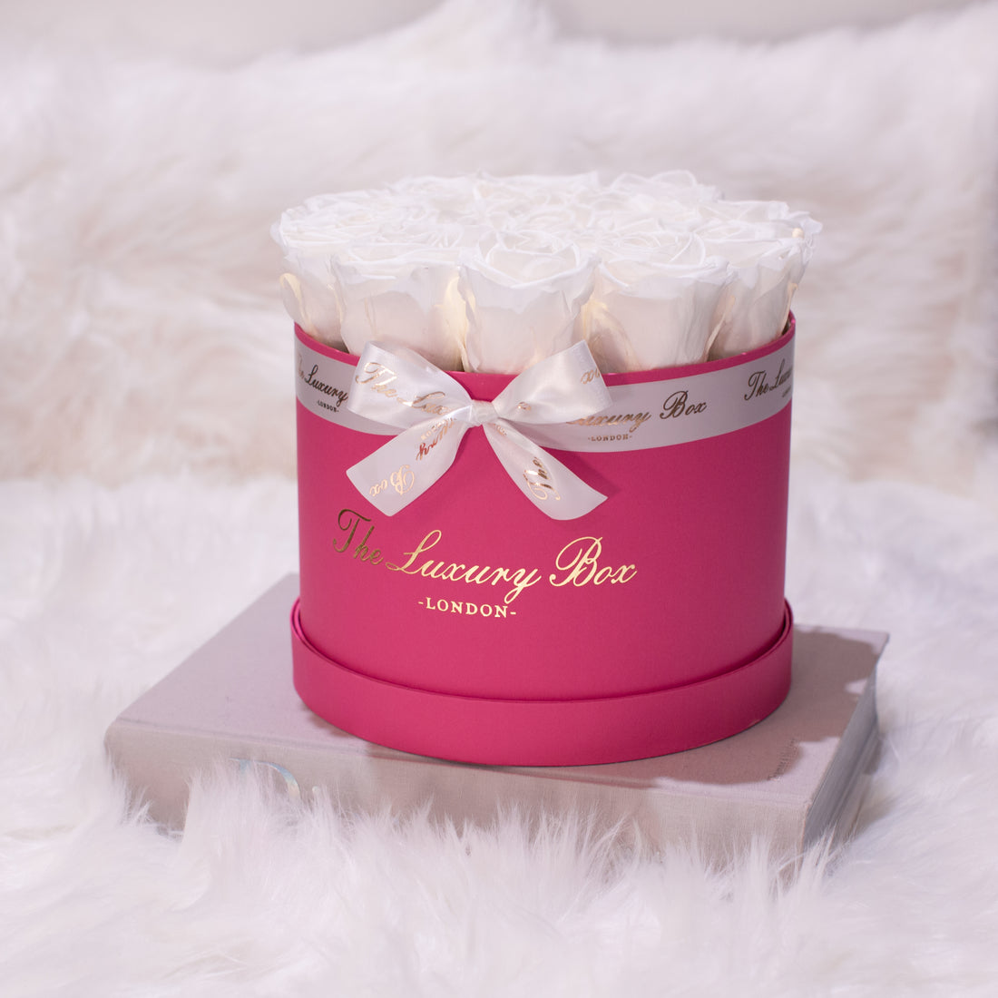 customised personalised infinity roses in a box