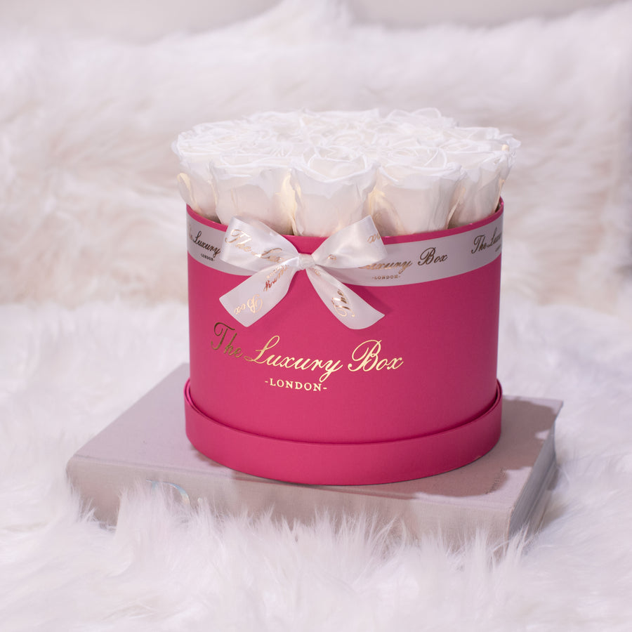 customised personalised infinity roses in a box