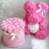 valentine's day gift set rose bear and eternity rose box that last for years