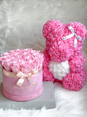 valentine's day gift set rose bear and eternity rose box that last for years