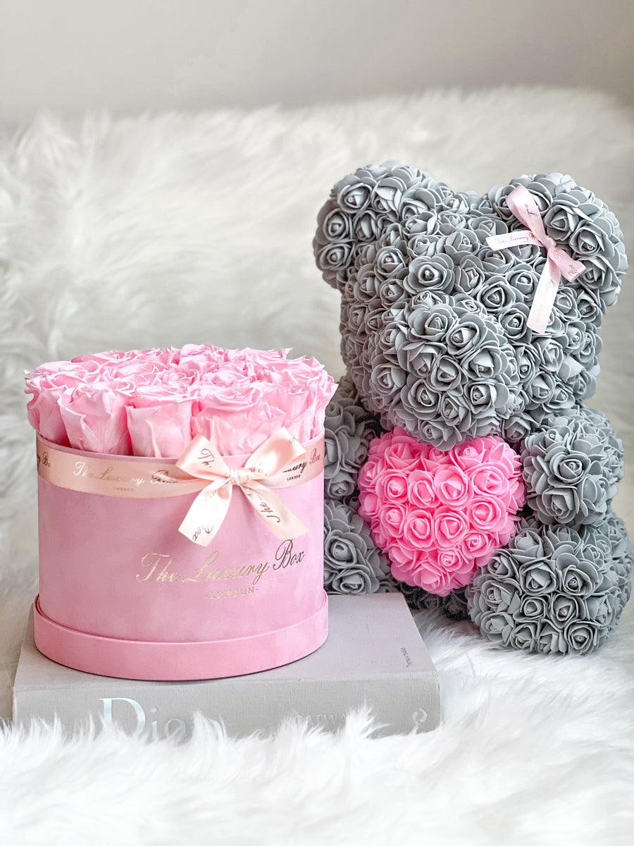 valentine's day gift set rose bear and eternity rose box that last for years