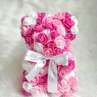 Small Pink Mix Rose Bear 25cm