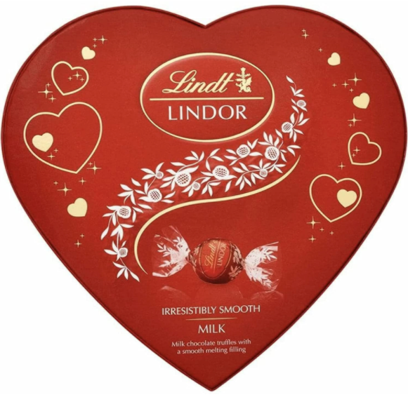 Lindt Lindor Milk Truffle Chocolate (160g) in Heart Shaped Box