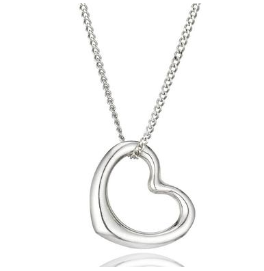 9ct White Gold Heart Pendant