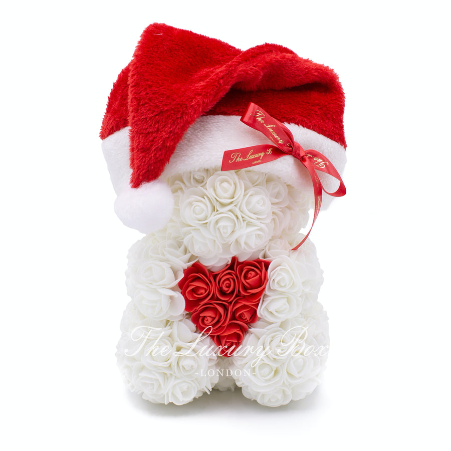 White rose bear christmas