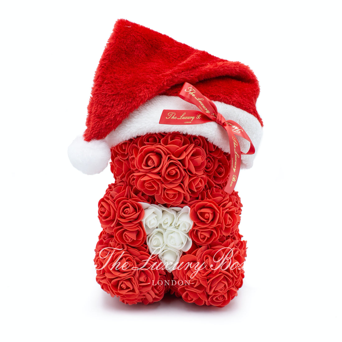 red rose bear christmas