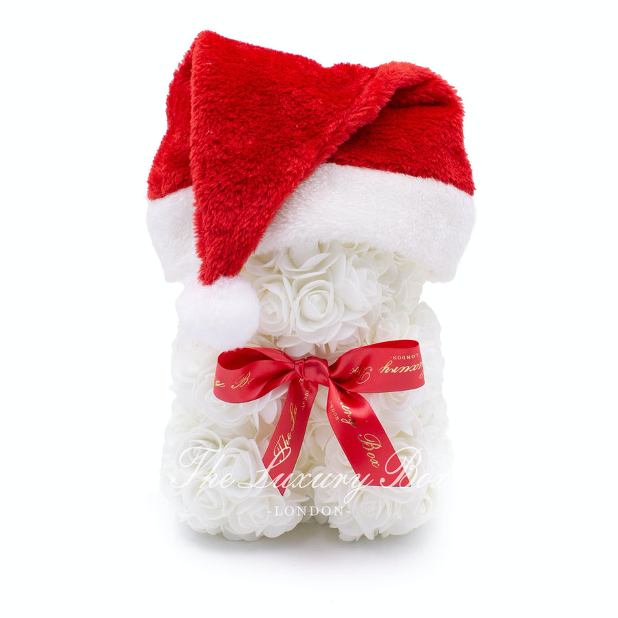 White rose bear christmas